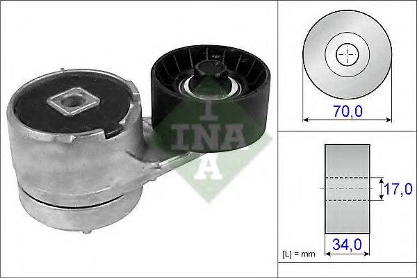 INA 534 0223 10 Belt Tensioner, v-ribbed belt
